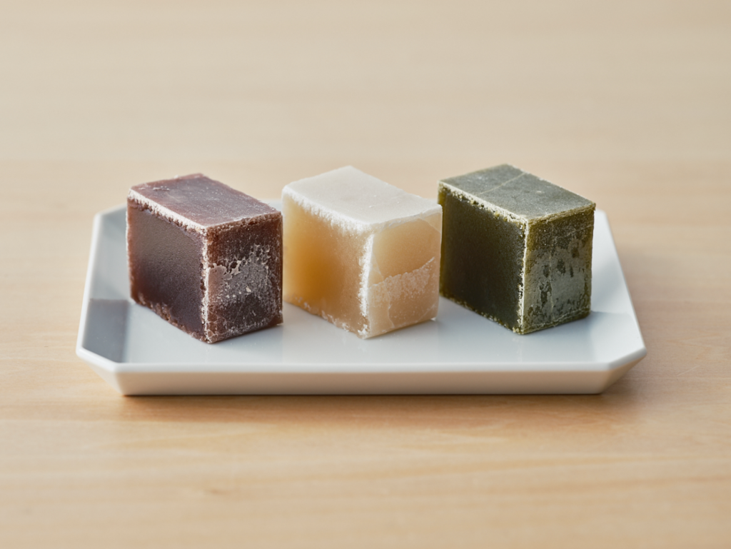 シャリシャリ食感と柔らかさの2つの味わい「小城羊羹」