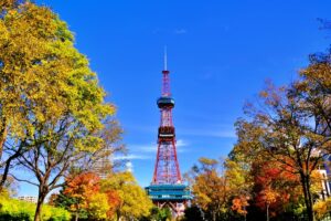 大通公園　札幌　紅葉