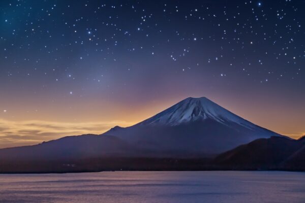 富士山と星空